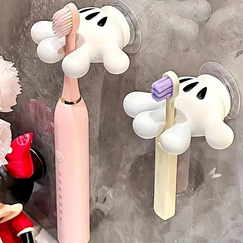 Porta spazzolino per cartoni animati di Topolino Palma Simpatico asciugamano da bagno Ventosa Gancio multifunzione Gancio senza traccia Avvolgicavo dati