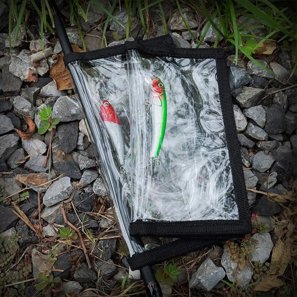 Custodia per esca da pesca Set di avvolgenti per esca da pesca in PVC con nastro di fissaggio per ganci per canne, custodia per esche, protezione da 4 pezzi per la pesca