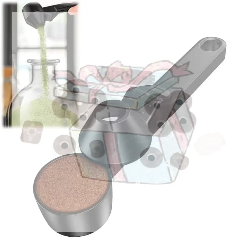 【CC】New No Spill Coffee Scoop Reusable Protein Powder Spoon Sliding Spoon Funnel For Milk&Supplements Kitchen Gadgets