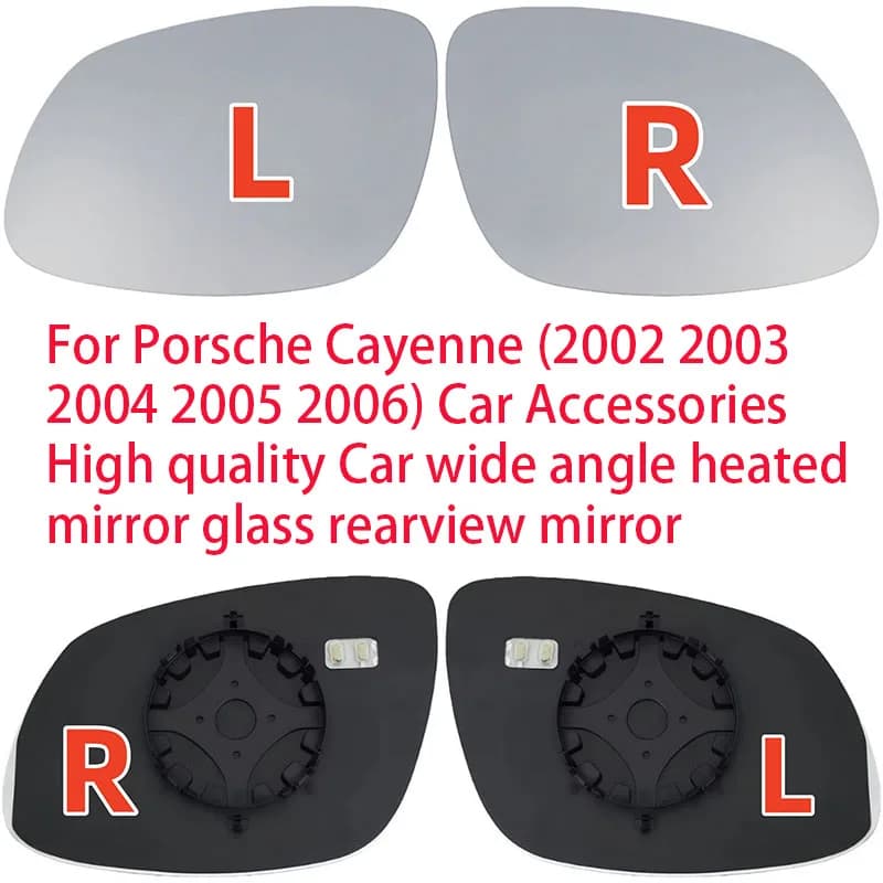 For Porsche Cayenne (2002 2003 2004 2005 2006) Car Accessories High Quality Car Wide Angle Heated Mirror Glass Rearview Mirror
