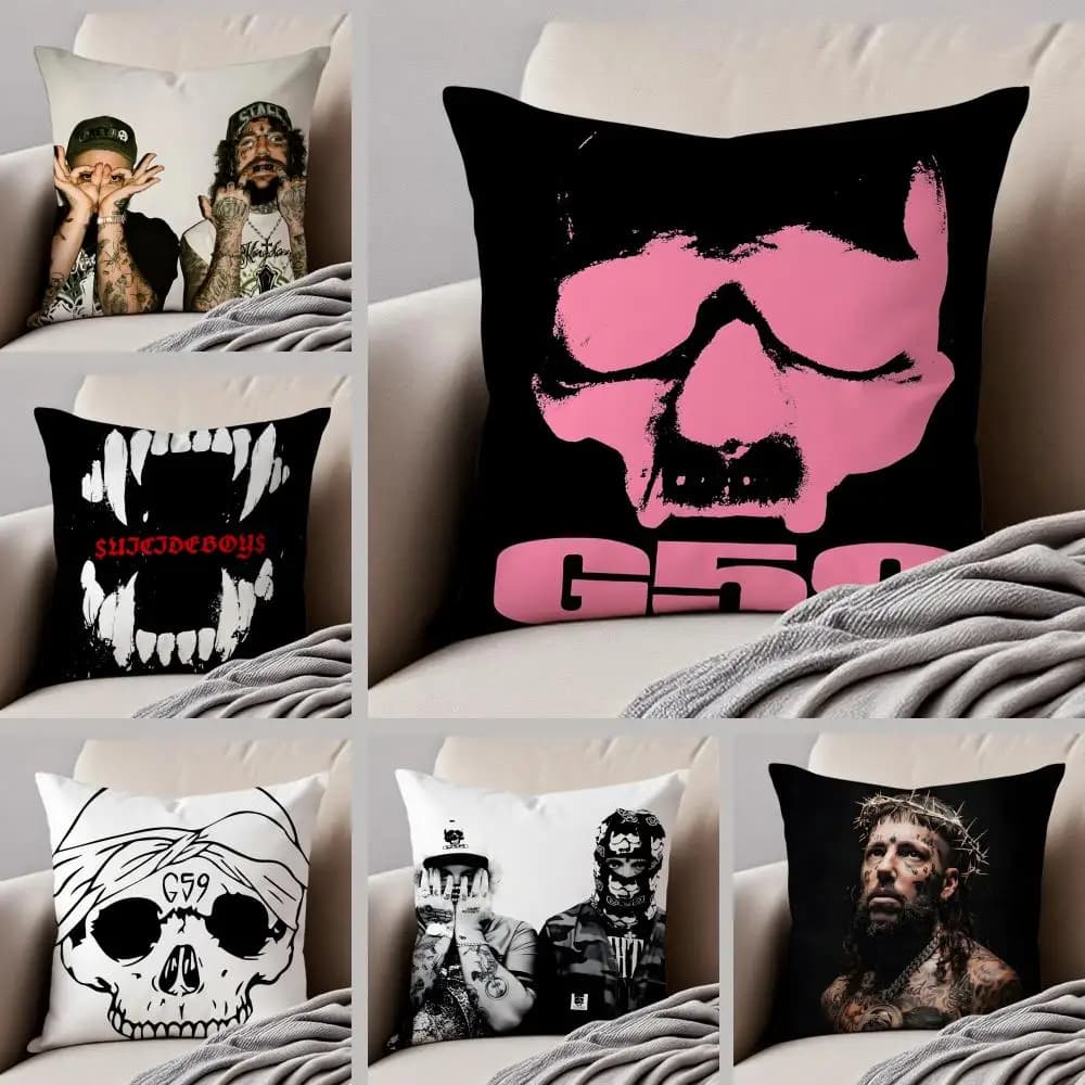 HipHop Underground S-Suicideboys G59 Fodera per cuscino con bottone nascosto, cuscino per sedia in poliestere resistente