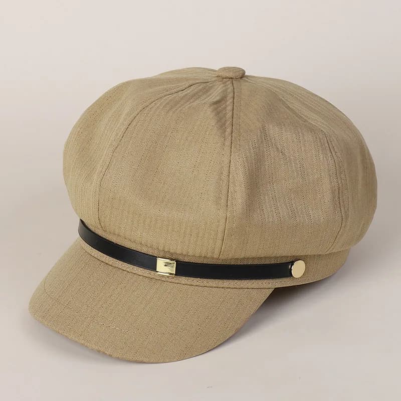 Cappello ottagonale da donna Berretto da strillone Autunno Inverno Accessorio antivento per protezione solare Casual all'aperto