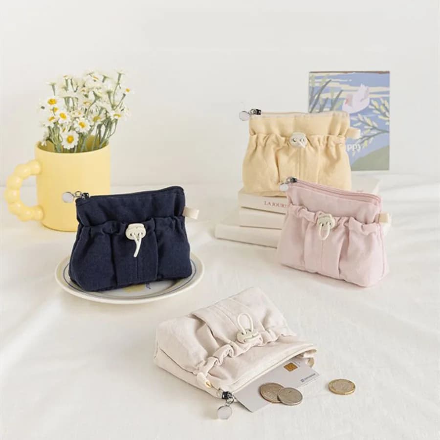 Portamonete con coulisse Portafoglio Custodia regalo Borsa portaoggetti Borsa da viaggio per donna carina Borsa per trucco per rossetto