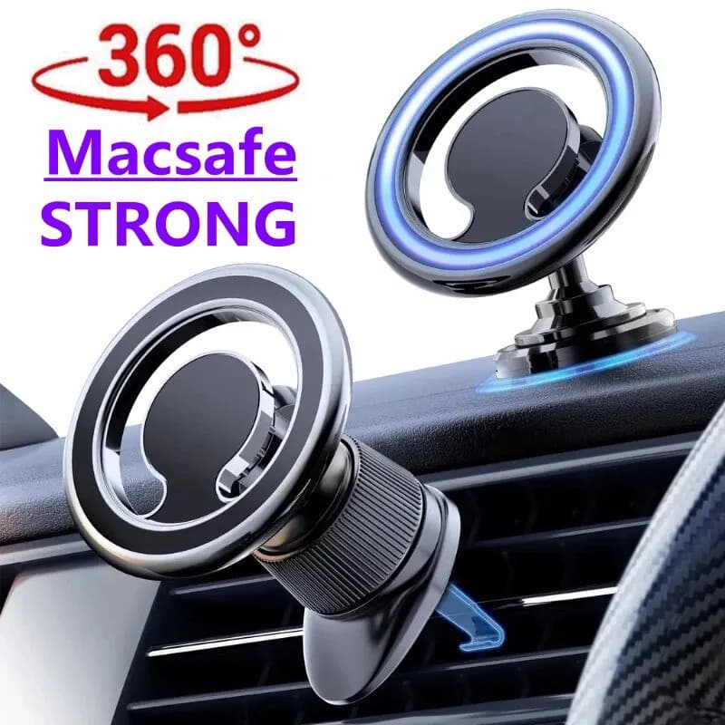 Supporto Magnetico per Telefono da Auto, Supporto GPS per Auto Compatibile con Macsafe iPhone 15 14 13 12 Samsung Xiaomi