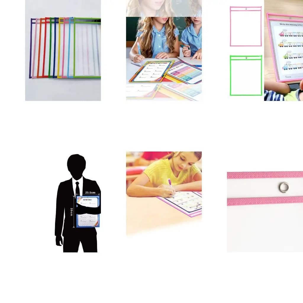 10X File Folder Document Bag Reusable Sheet Protectors for Boys Girls