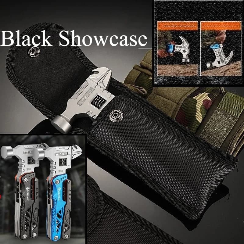 Multifunctional wrench hammer pliers emergency car combination all-in-one tool hammer outdoor camping folding nail hammer