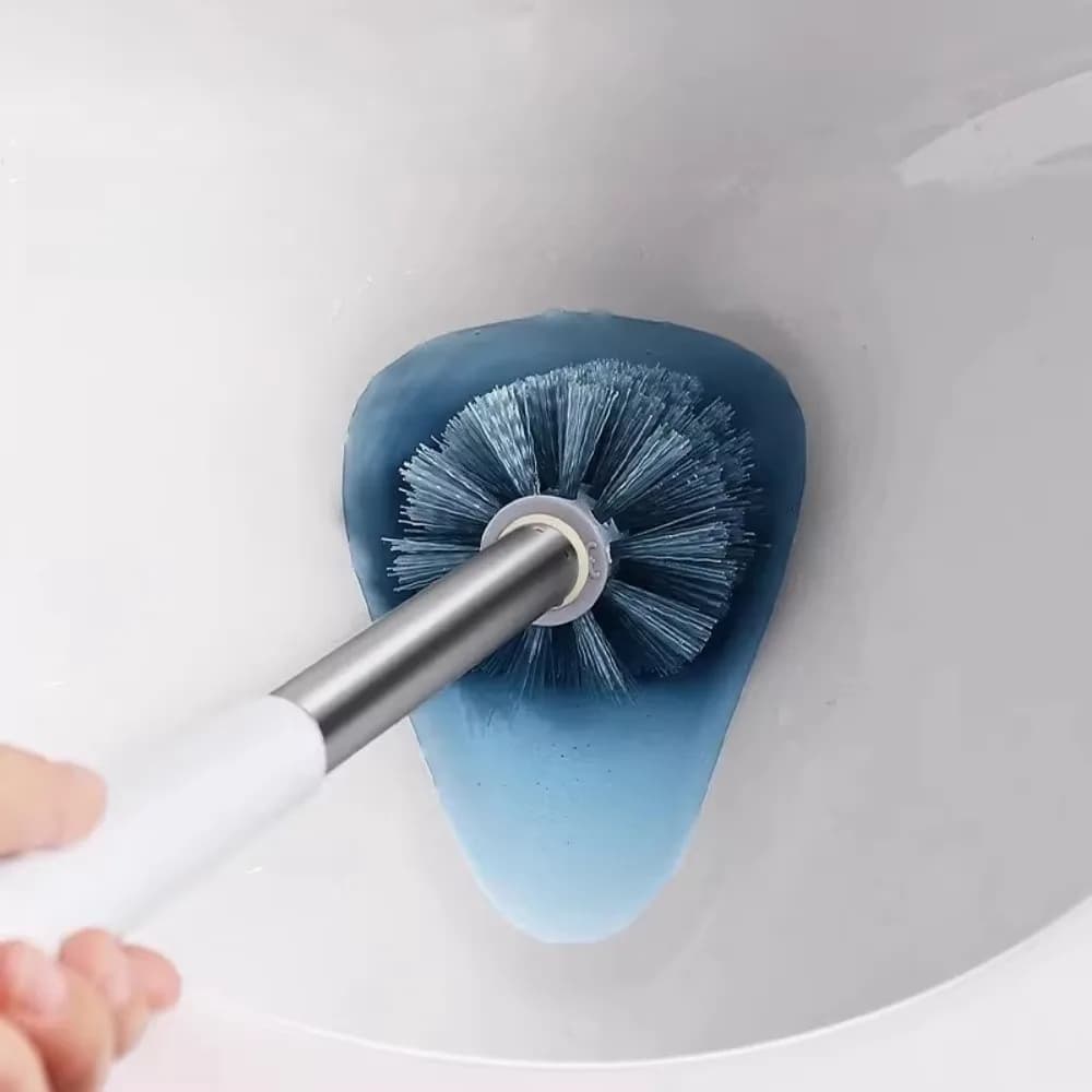 Ergonomic Wall Mount Toilet Brush Set Durable Bristles Built-in draining tray Toilet Cleaning Brush ventilated Antibacterial