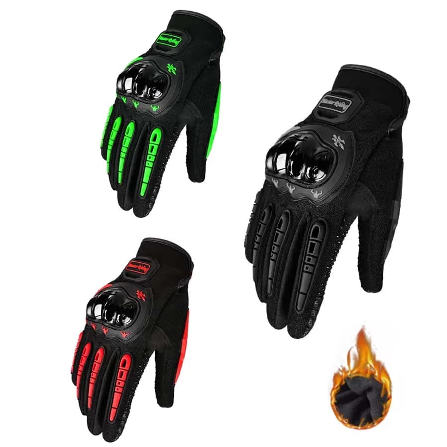 Outdoor Winter Thermal Cycling Gloves Gym Fitness Sport Ski Racing Hot Touch screen Non-slip Gloves Men's Motorcycle Gloves
