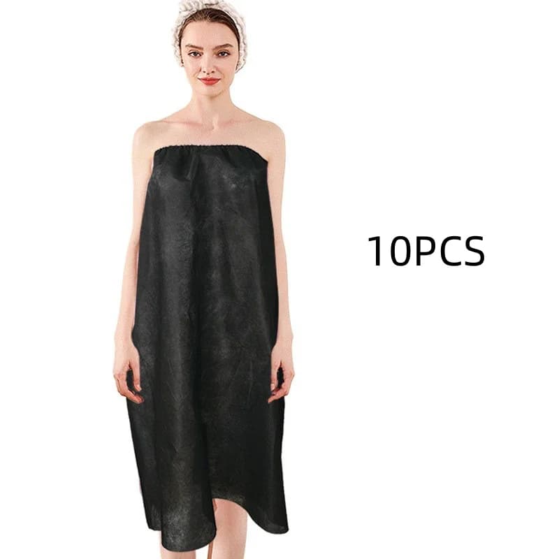 10 pieces women's nonwoven fabric disposable bathrobes for baths talkers steam spa beauty salons business travel