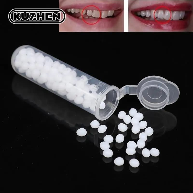1 box Temporary tooth repair kit and empty spaces fake teeth glue solid tooth beauty tool sticker teeth whitening sticker