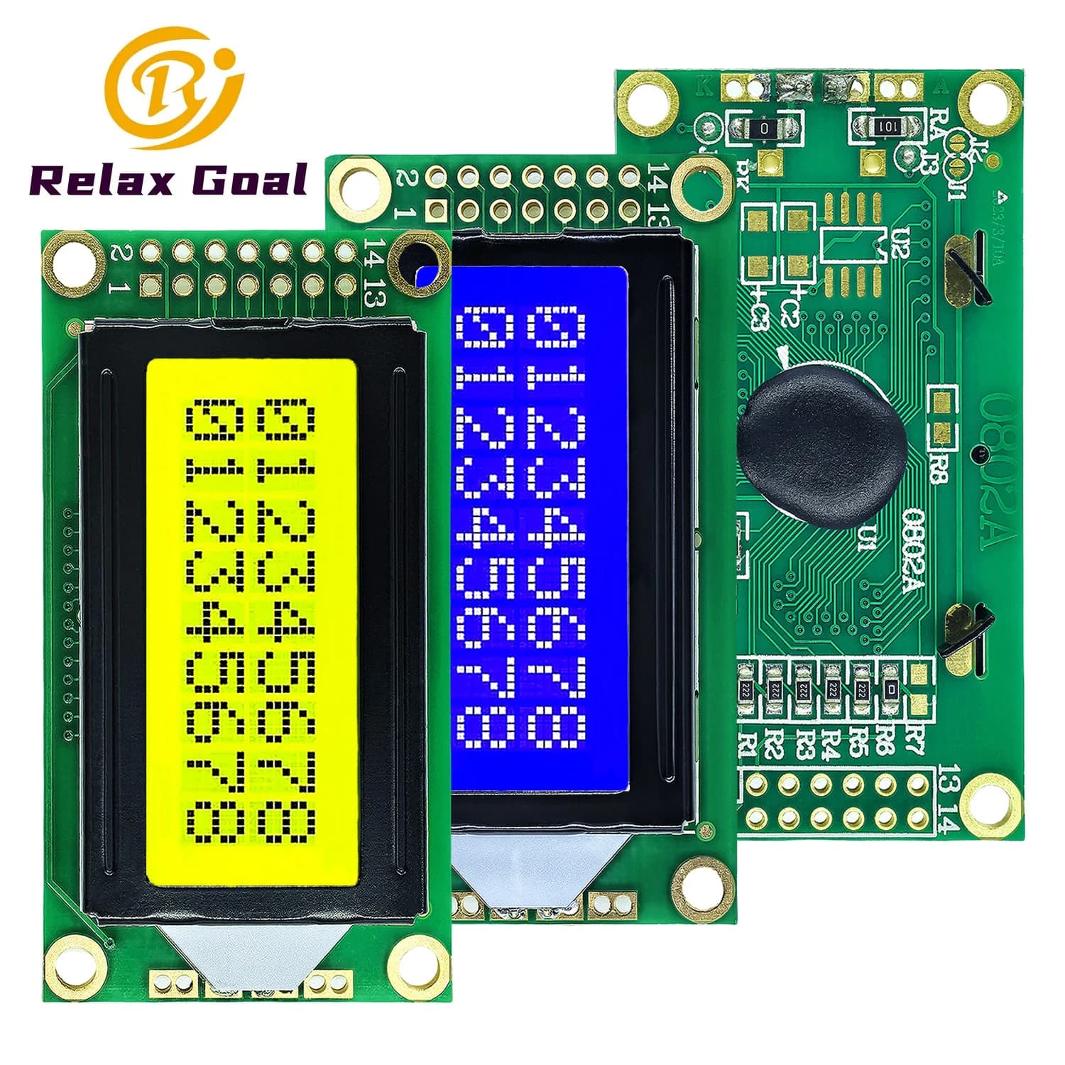 LCD Display Module LCD0802 Display Characters 8x2 3.3V / 5V LCM LCD Blue/Green Screen for DIY Kit Arduino