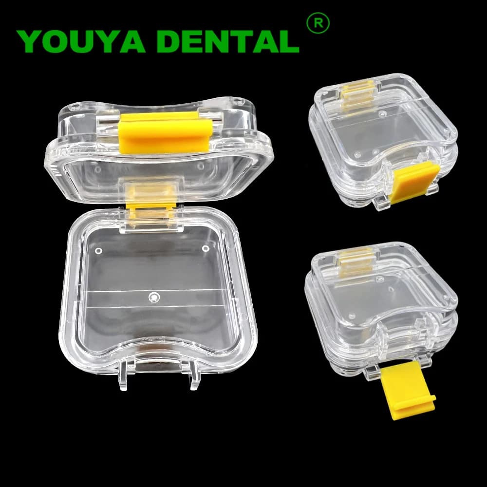 Dental tooth box with film inside the membrane for dental implants Plastic box Veneer box for prosthetics Crown box for dentistry Dentist tool