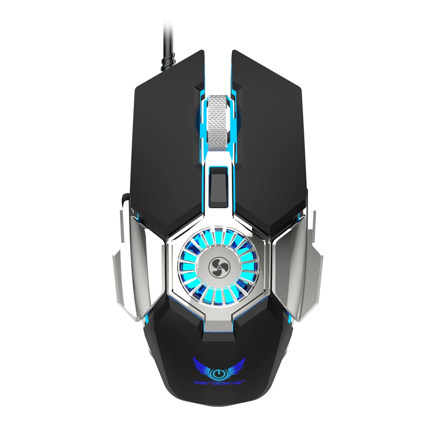 Nuovo Modello 2026 Mouse da Gaming Cablato Competitivo con Programmazione Macro, Illuminazione RGB e Ventola di Raffreddamento