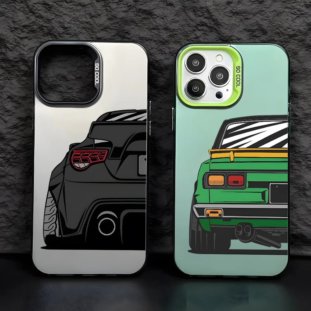 Fanale posteriore per auto J-JDM Custodia per telefono per Infinix Smart 9 8 7 Spark 30C 20 10 Play 6 Go Hot 50 40 30 i Itel S23 P36 A48 Cover argento