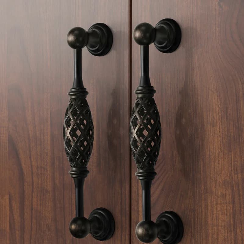 1pc Maniglie per mobili in bronzo antico vintage Scava fuori la gabbia per uccelli Maniglie per cassetti Manopole per porte dell'armadio Maniglia per mobili