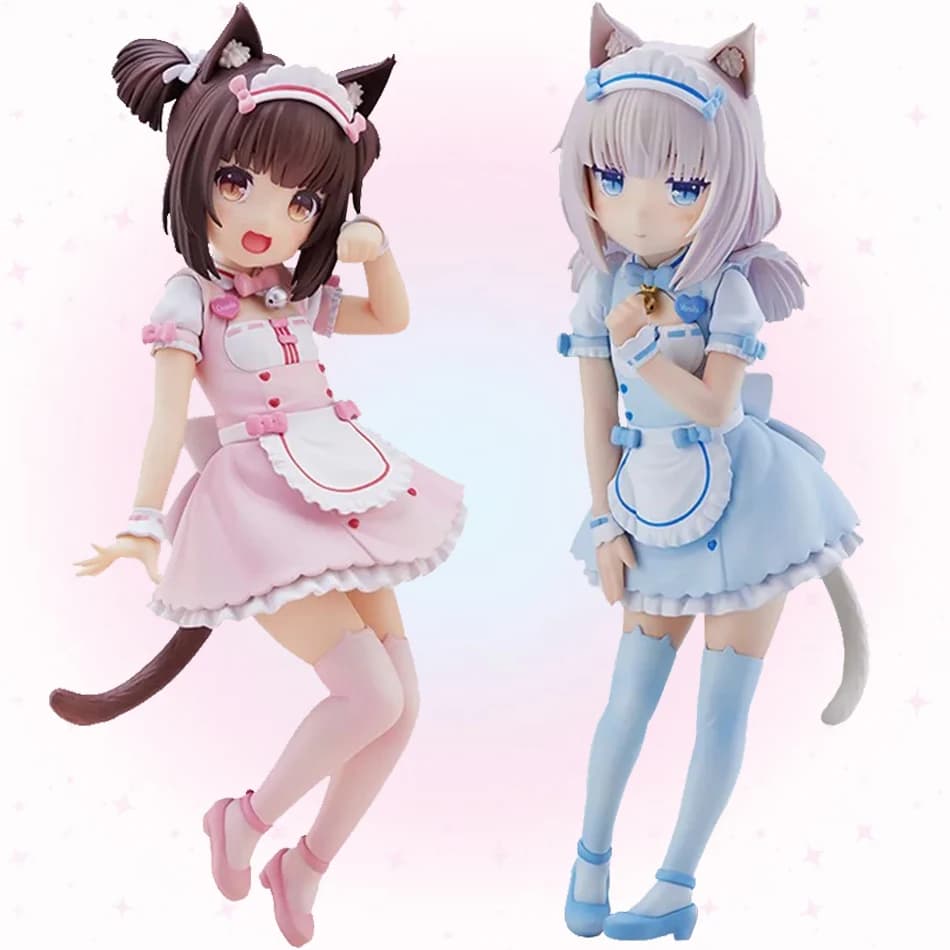18 cm Anime NEKOPARA Figura chocola E vaniglia Simpatico Stand Modello di animazione Giocattoli Collezione di regali Decorazione Ornamenti PVC