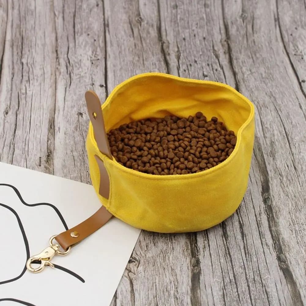 Ciotola per Cani Creativa e Impermeabile in Tela, Ciotola Universale Pieghevole per Cani, Ciotola per Cibo da Viaggio per Animali Domestici