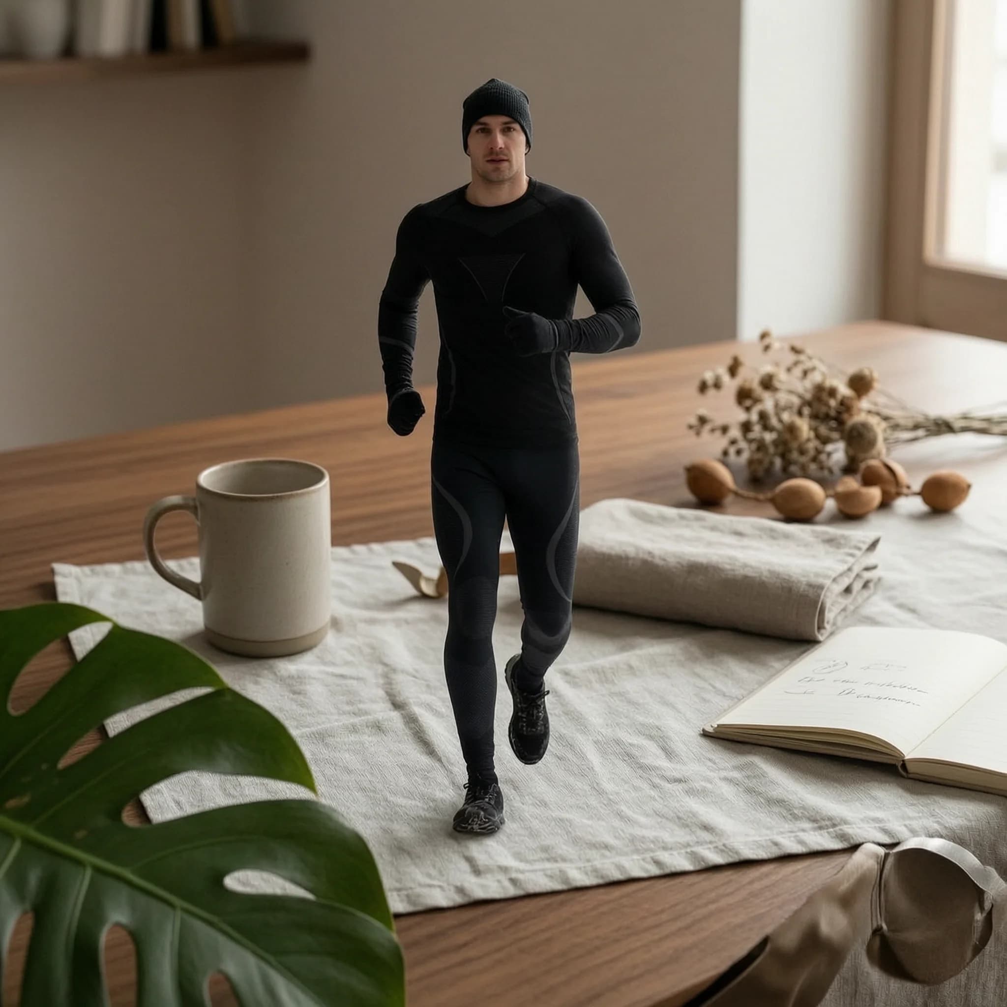 Ski Base Layer Set Moisture Wicking Thermal Base Layer Set Seamless Compression Underwear Breathable Sportswear