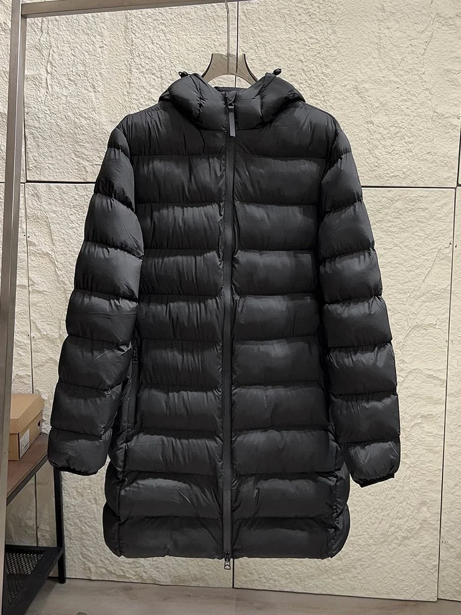 Giacca in Cotone Leggera e Imbottita con Cappuccio per Uomo, Autunno Inverno, Antifreddo, Impermeabile, Lunghezza Media, Chiusura con Cerniera