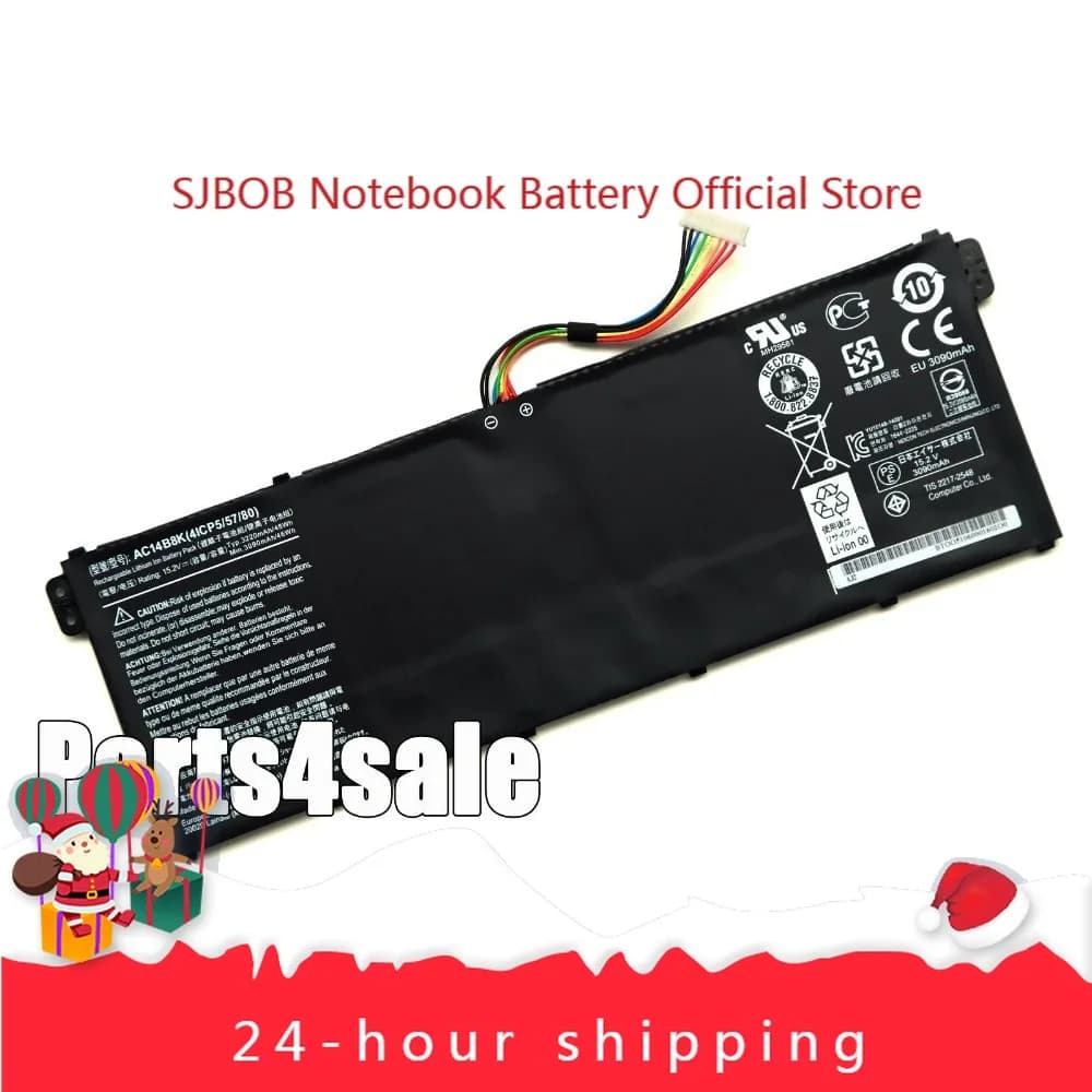 Batteria originale AC14B8K AC14B3K per Acer Aspire E3-111 ES1-511 ES1-512 V3-371 batteria del computer portatile