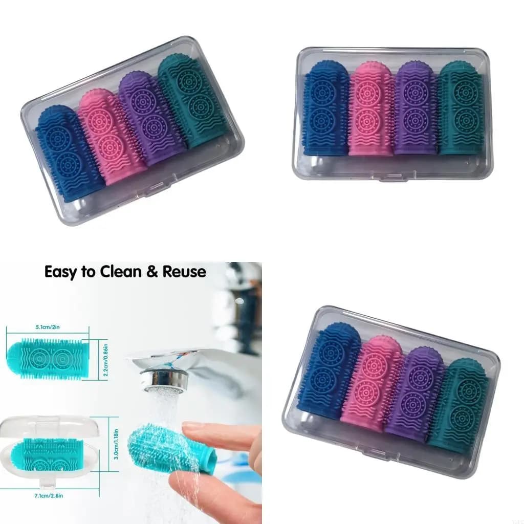 (1 scatola) Set spazzolino da denti per animali domestici Spazzolino morbido in silicone per animali domestici, cura per uso e