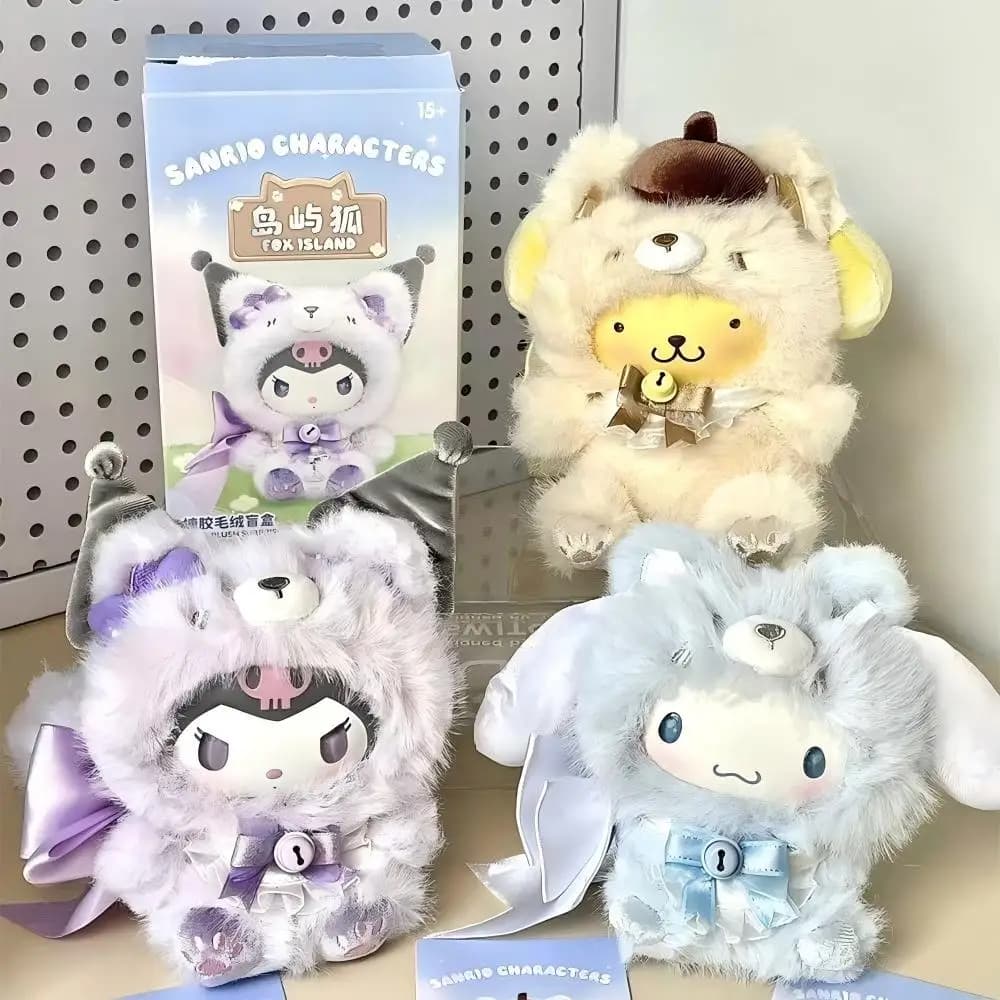 Nuova Serie 2026 Kuromi Fox Island: Blind Box in Vinile e Peluche, Simpatici Ciondoli Cartoon Hello Kitty Kuromi, Ornamenti per Borse da Ragazza, Giocattoli e Regali