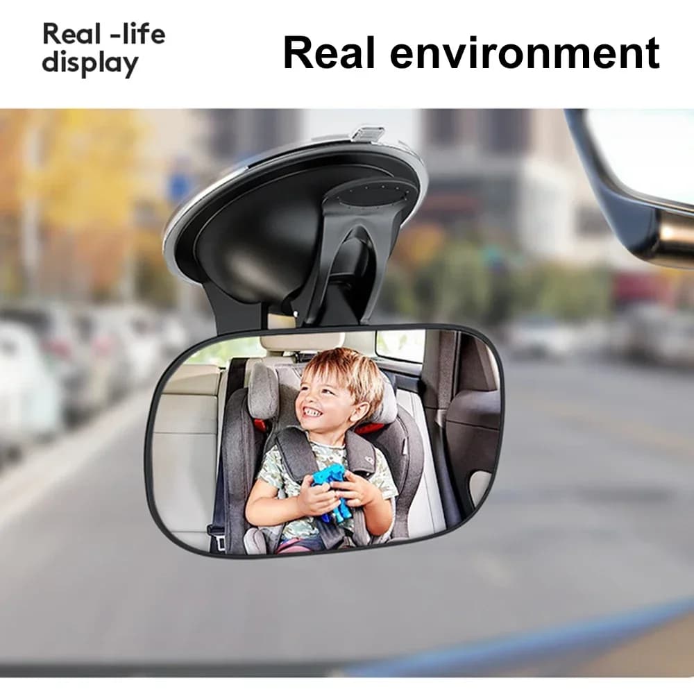 Specchietto Retrovisore Universale Regolabile a 360° per Seggiolino Auto Rivolto all'Indietro, Ampio Angolo di Visione Antiabbagliamento per Bambini