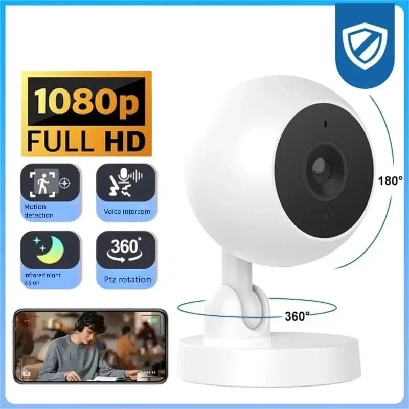 Telecamera ad alta definizione per la sicurezza domestica dei bambini, monitoraggio remoto wireless Wi-Fi, interfono bidirezionale, monitoraggio per babysitter.