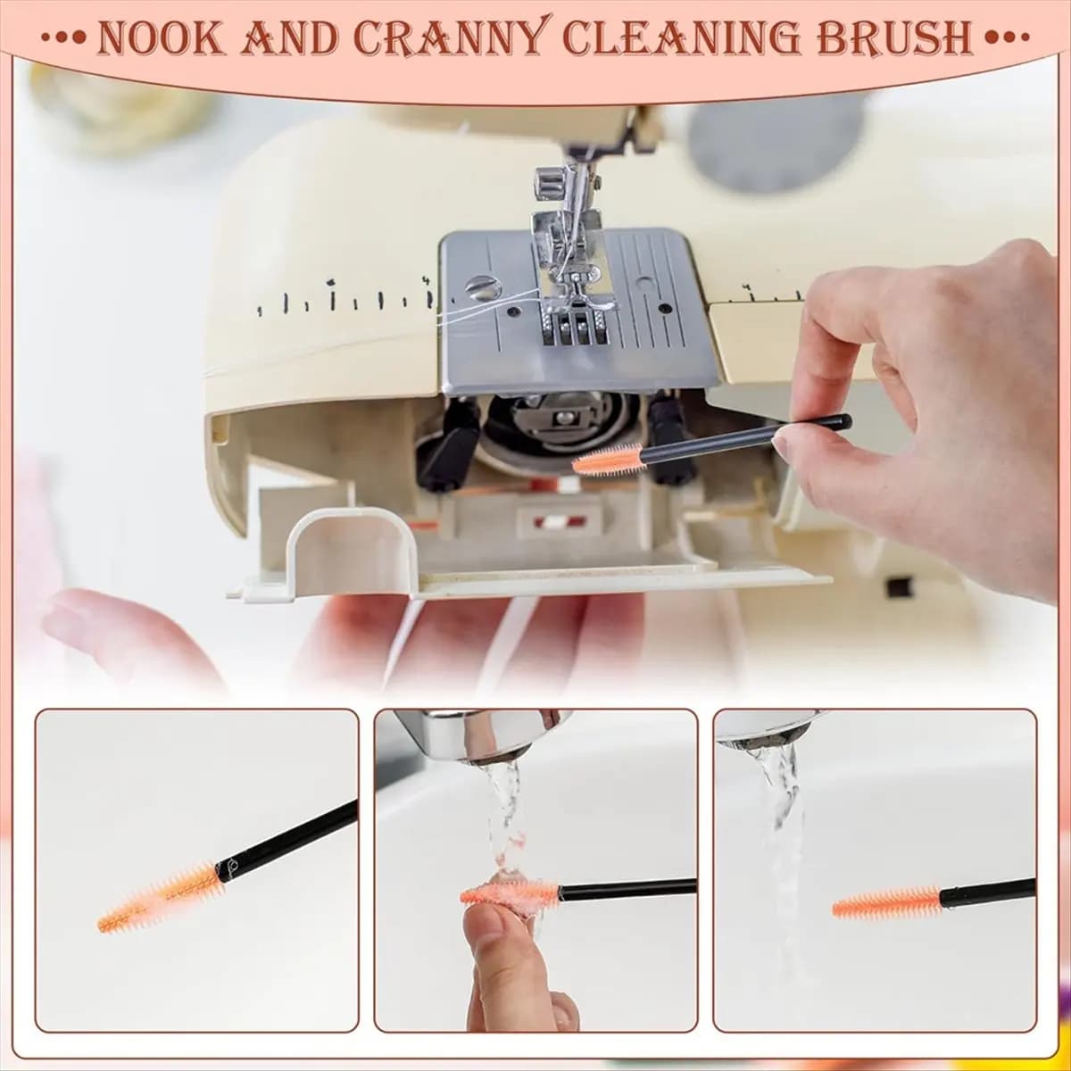 A22I 14 Pieces Sewing Machine Cleaning Kit, Screwdriver, Seam Rippers, Silicone Brush for Repair and Cleaning Machine Sewing