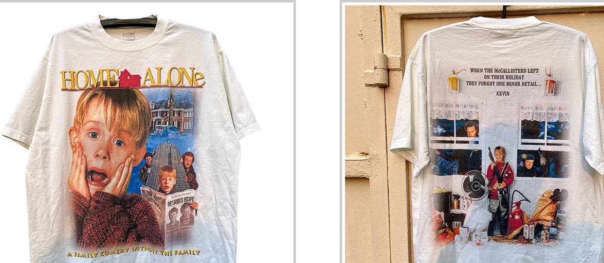 T-shirt a maniche corte del film Home Alone 2026, estetica super popolare, stile americano con colletto piccolo, mezze maniche, Ins Y2k