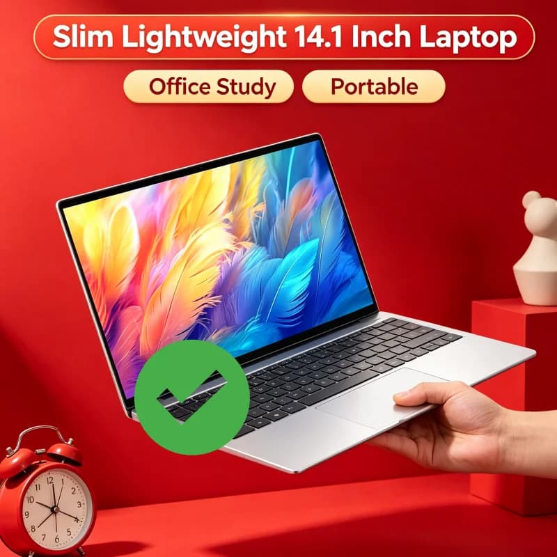 Ntel N3700 Portable Slim Laptop 1920*1080 Full HD Screen 2TB SSD Win11 Pro Daily Working Notebook