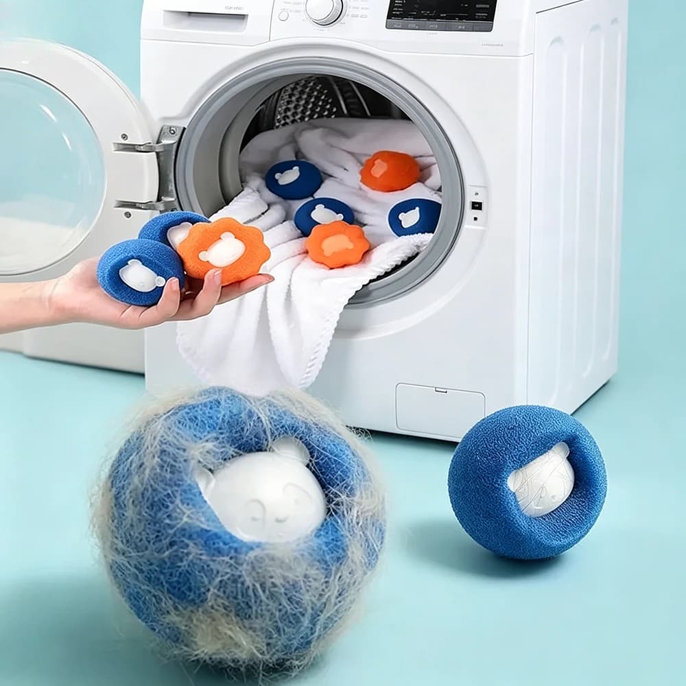 1-5 Pezzi Palline Riutilizzabili per Rimuovere Peli di Animali Domestici, Raccoglipelucchi per Lavatrice per Rimozione Peli di Cani e Gatti