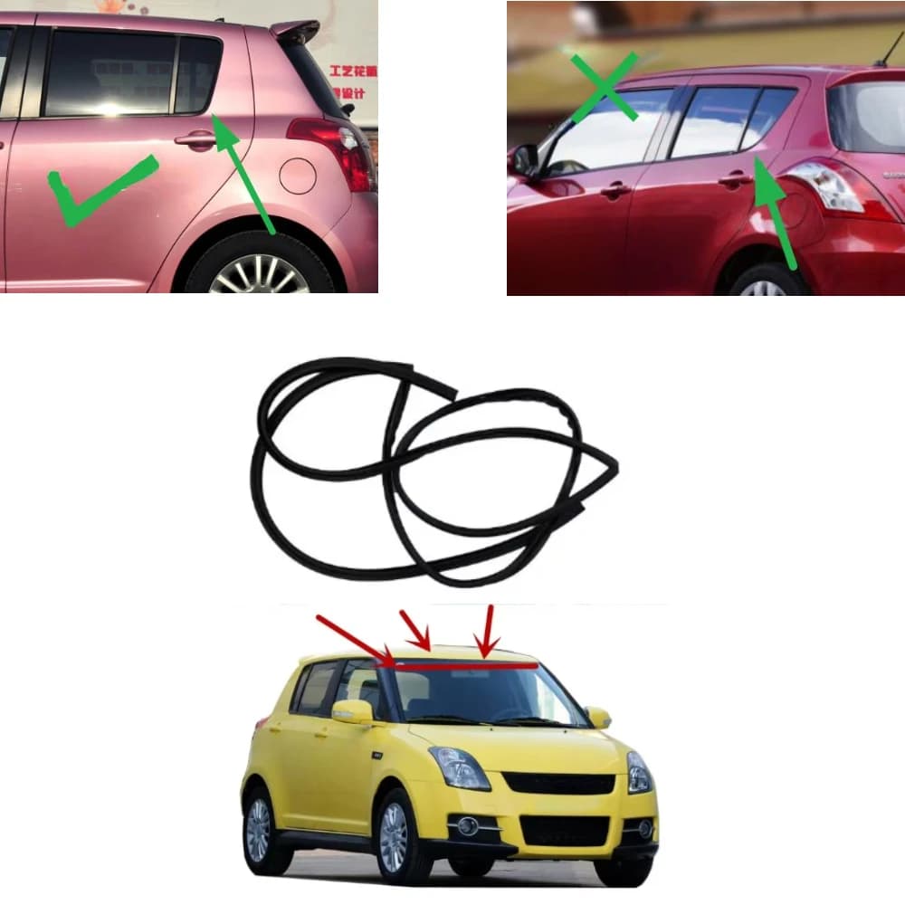 1 pezzo di gomma della finestra anteriore per Suzuki Swift 2005-2016 guarnizione di protezione per la gomma del parabrezza anteriore Swift per Suzuki