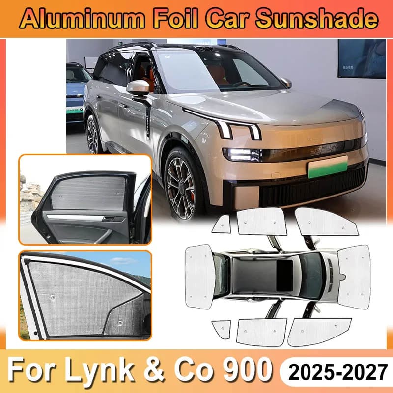For Lynk & Co 900 Accessories L946 2025 2026 2027 Car Aluminum Foil Windshield Sun Shades Covers Anti-UV Heat Shield Baffle Auto