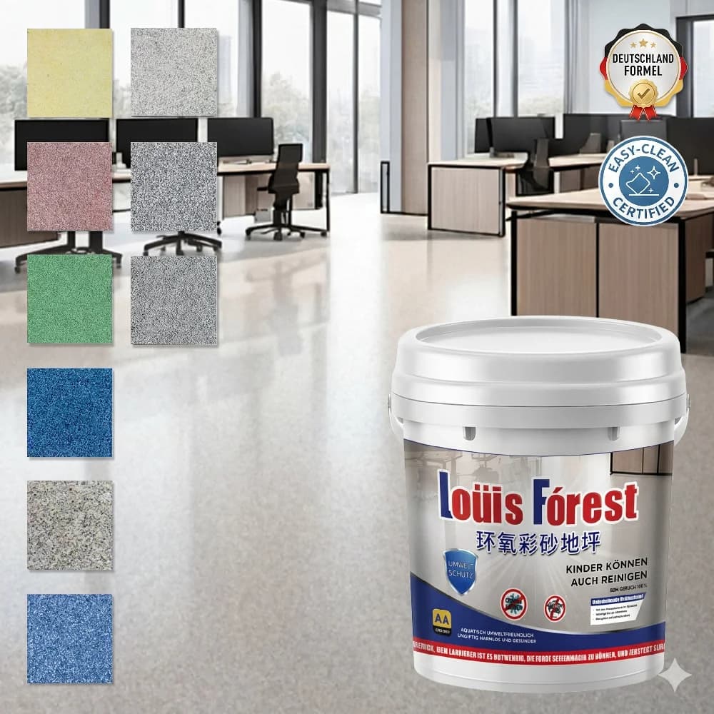 Vernice per Pavimenti in Resina Epossidica a Base d'Acqua, Rivestimento in Sabbia Colorata Terrazzo, Impermeabile e Resistente all'Usura per Garage, Soggiorno e Miglioramenti Domestici