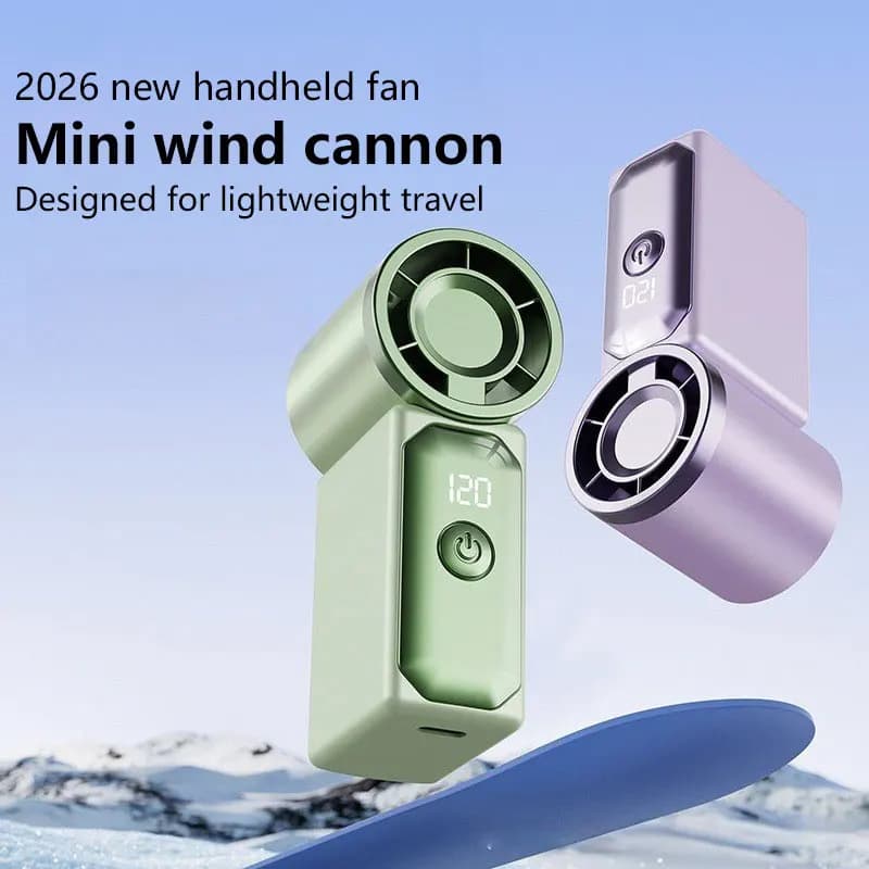 Portable Mini Cooling Fan USB Rechargeable High-speed Powerful Wind Semiconductor Ice Cooling Pocket Handheld Fan for Outdoor