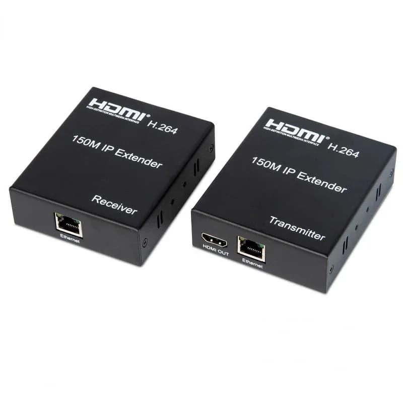 Estensore IP HDMI da 150 M tramite rete Ethernet RJ45 Cat5e Cat 6 7 Cavo tramite switch 1 trasmettitore a multi ricevitore per TV portatile PS4