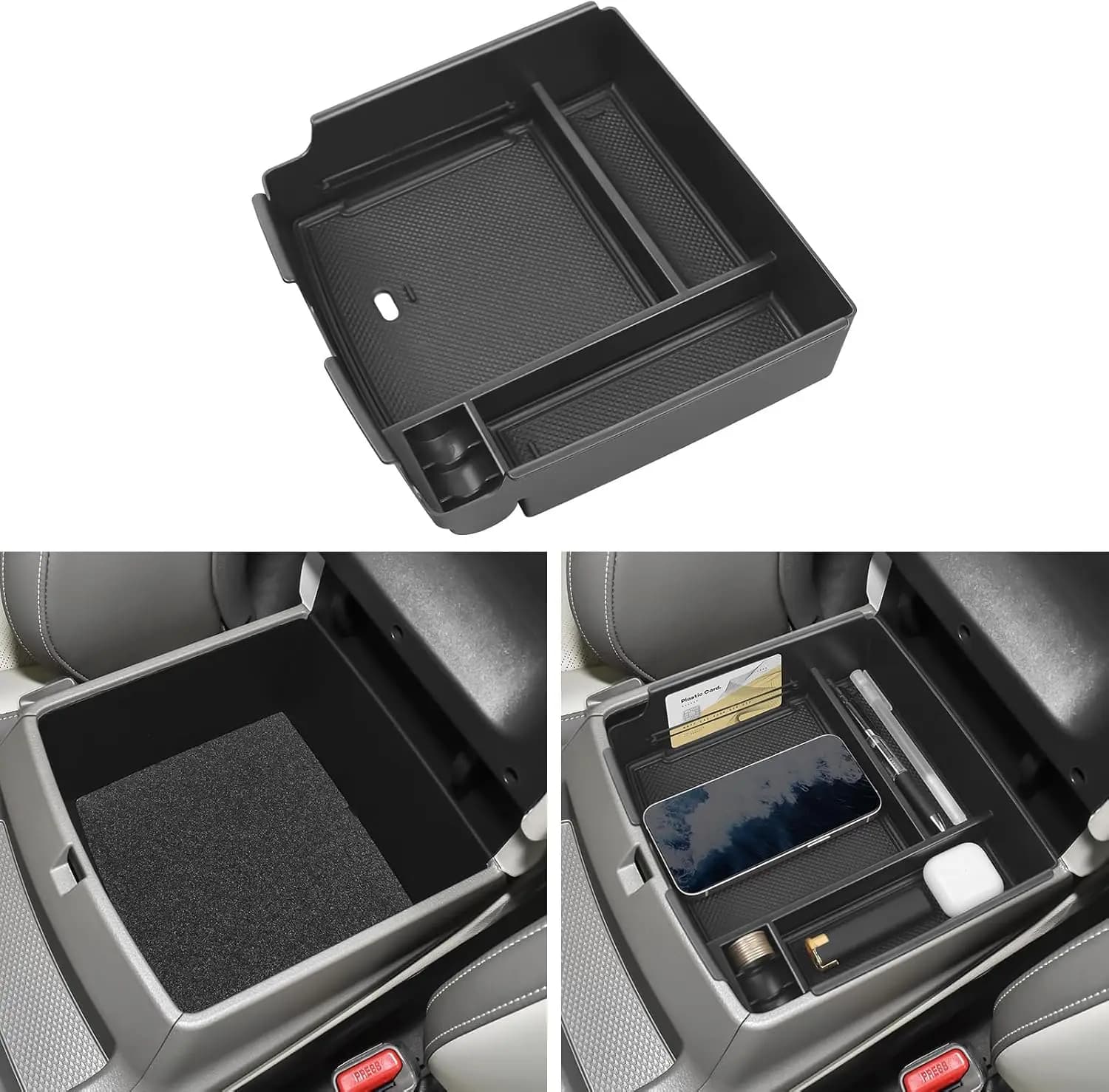 Center Console Organizer Compatible for Kia Carnival 2026 2022 Accessories ABS Plastic Material Armrest Secondary Storage Box