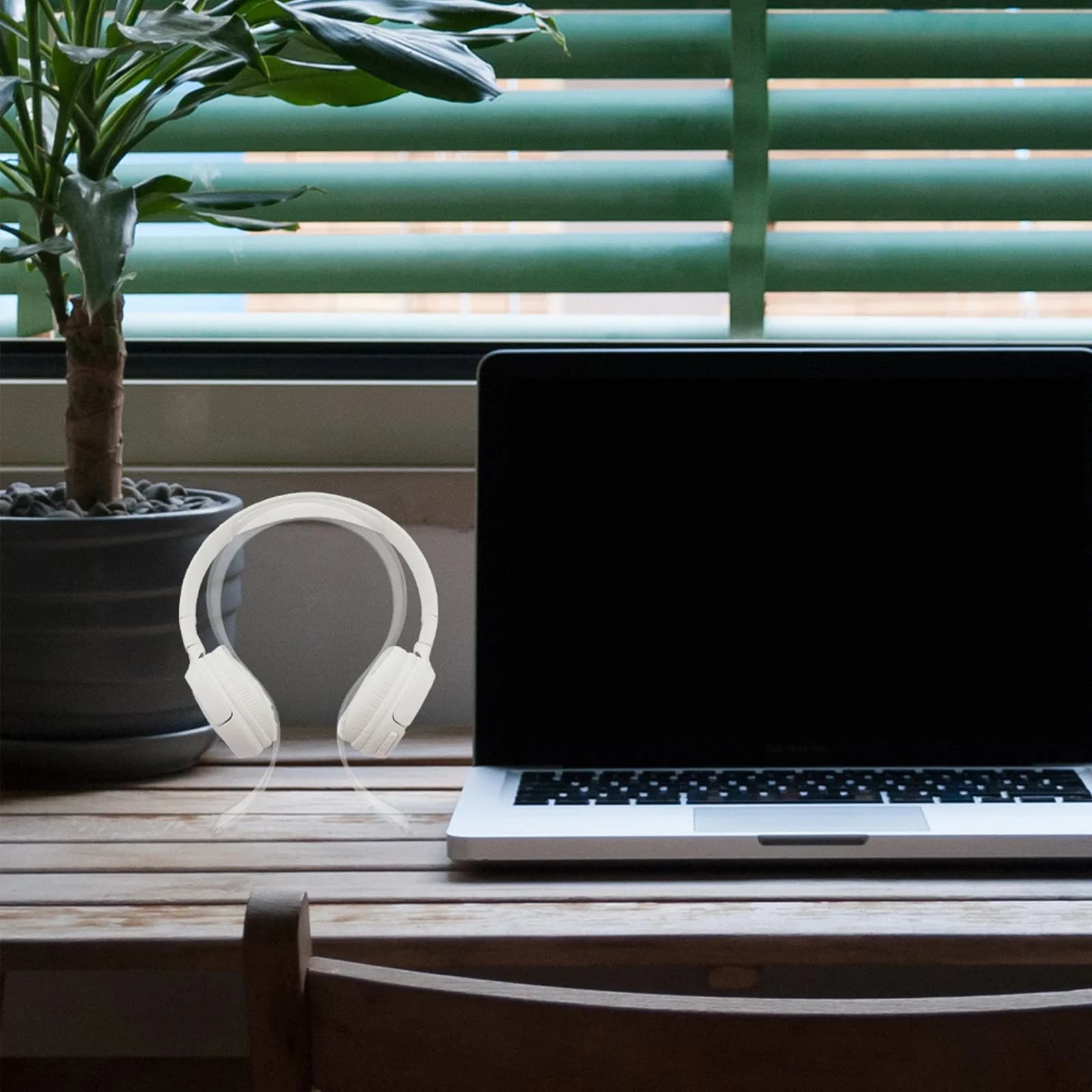 Supporto per cuffie da 1 pezzo, supporto per cuffie in acrilico, espositore da tavolo per auricolari, compatibile con la maggior parte dei modelli di auricolari