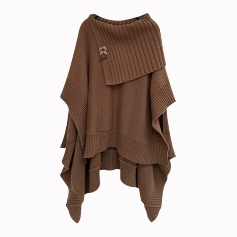 Design Sense All Match Fashion Knitwear Women's Versatile Autumn and Winter Temperament Cloak Trend Chic Sweater