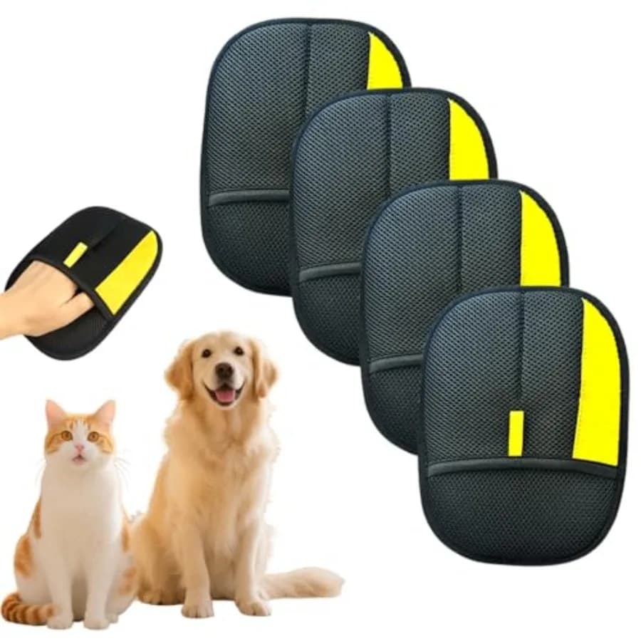 Guanti Elettrostatici per la Rimozione dei Peli di Animali Domestici: Pulizia Rapida - Riutilizzabili e Lavabili per Divani, Vestiti, Letti per Animali, Senza Sforzo per Cani e Gatti