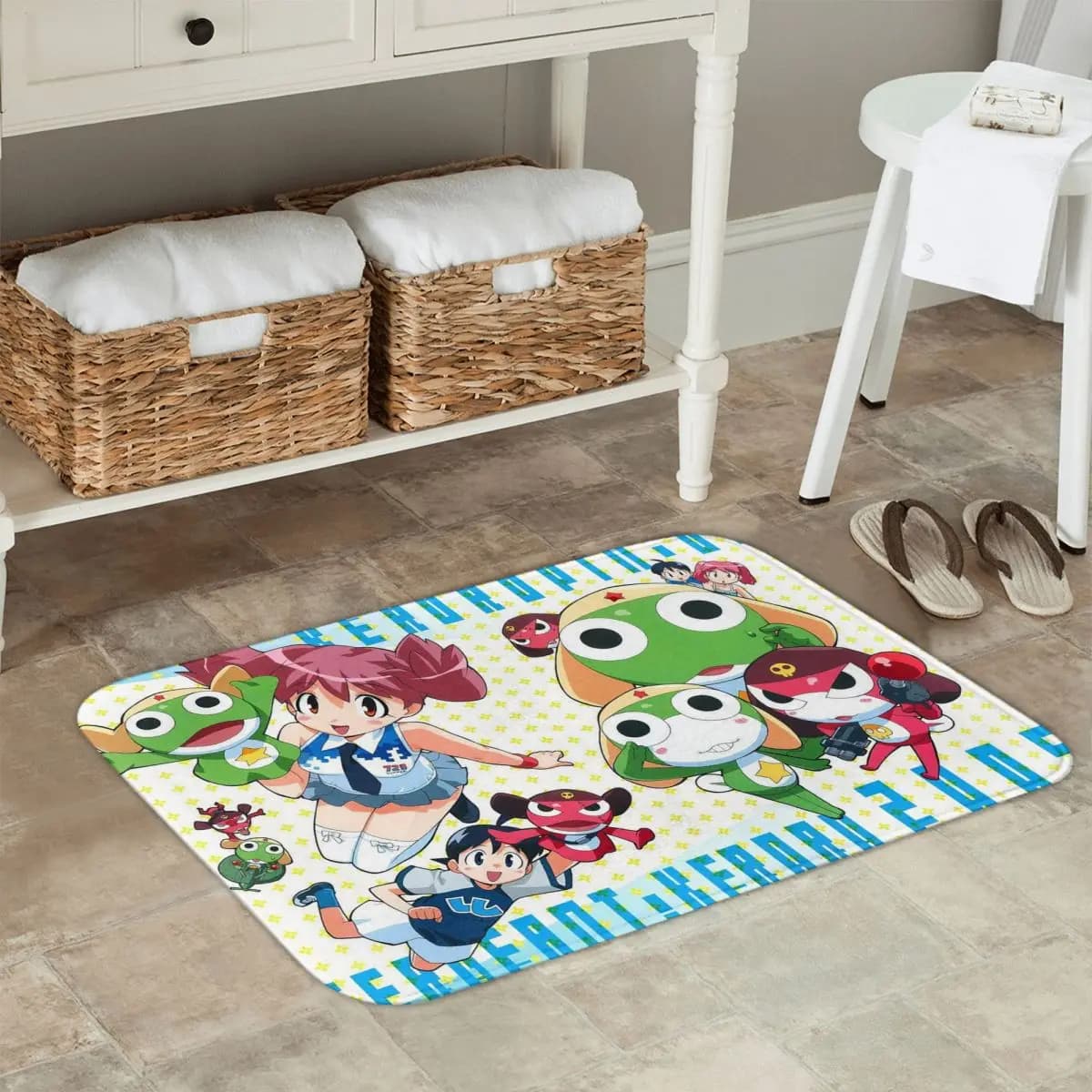 Sergeant Keroro Frog Doormat Tappetino per la cucina, per l'ingresso di casa, tappetino antiscivolo per il bagno