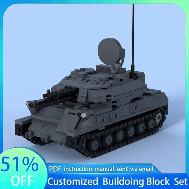 536 Parts Tracked Combat Vehicle MOC Model Building Blocks DIY Assembly Toy Creative Education Display Collection Display Gifts