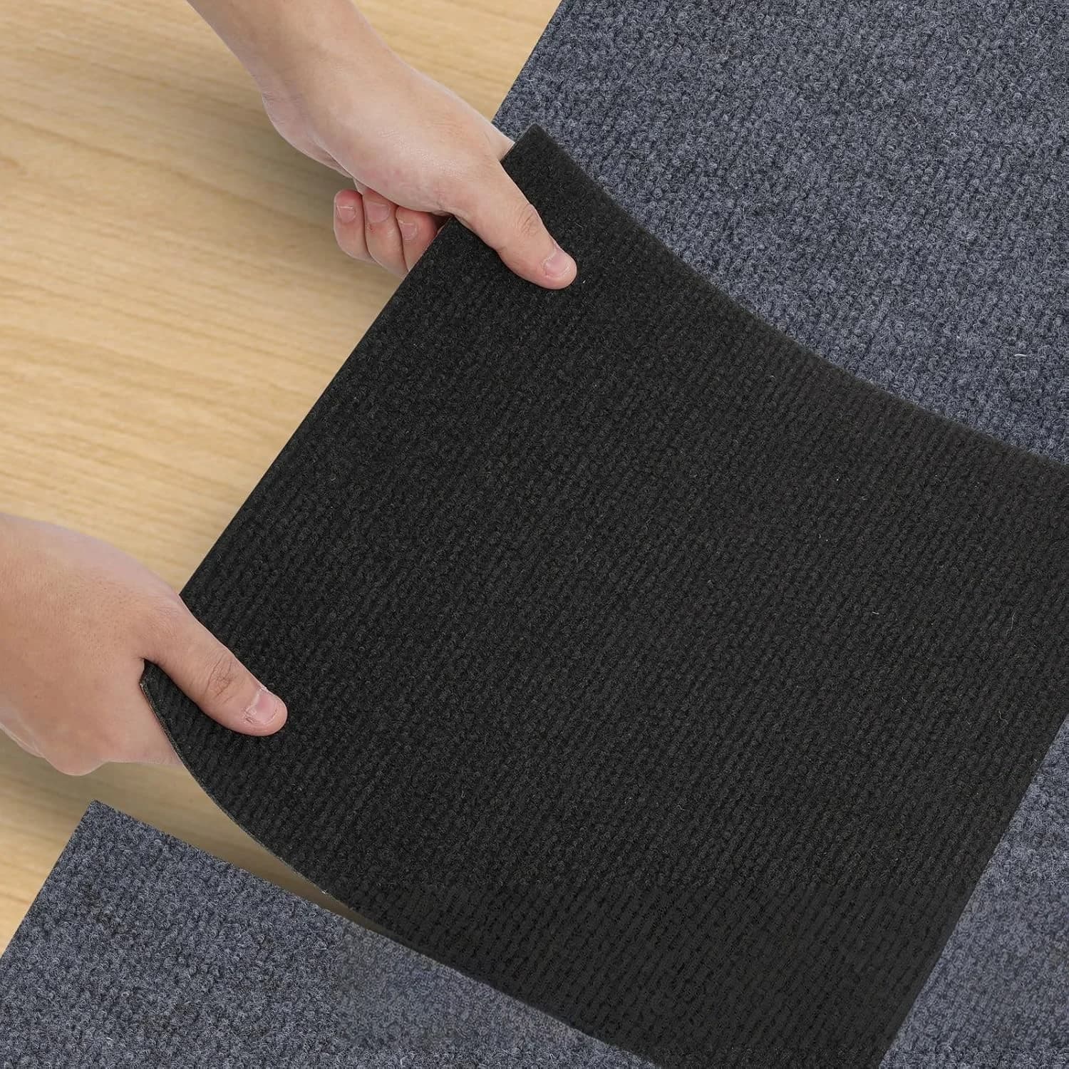 10 Pezzi 30x30cm Piastrelle Adesive per Pavimenti, Tappeti Quadrati Autoadesivi, Tappetini Peel and Stick, Pavimentazione Fai-da-Te per Camera da Letto e Decorazione Casa