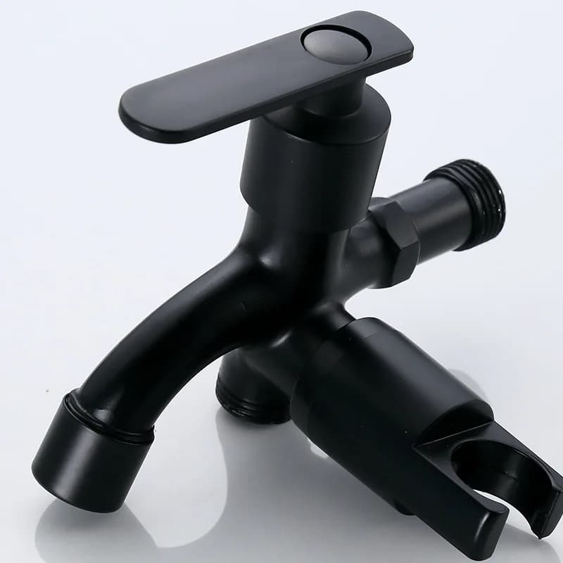 1 in 2 Out Two Way Water Tap Bathroom Faucet with Bidet Spray Holder G1/2 Interface Hose Toilet Faucets Bathroom Accessories