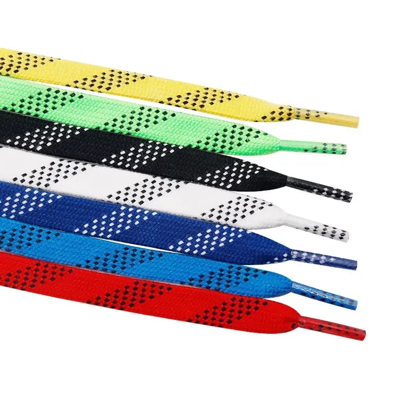 Lacci da sci da neve di lusso da 1 cm di larghezza 244 cm 96 pollici Design cerato extra rinforzato intrecciato a doppio strato per lacci da pattini da hockey su ghiaccio