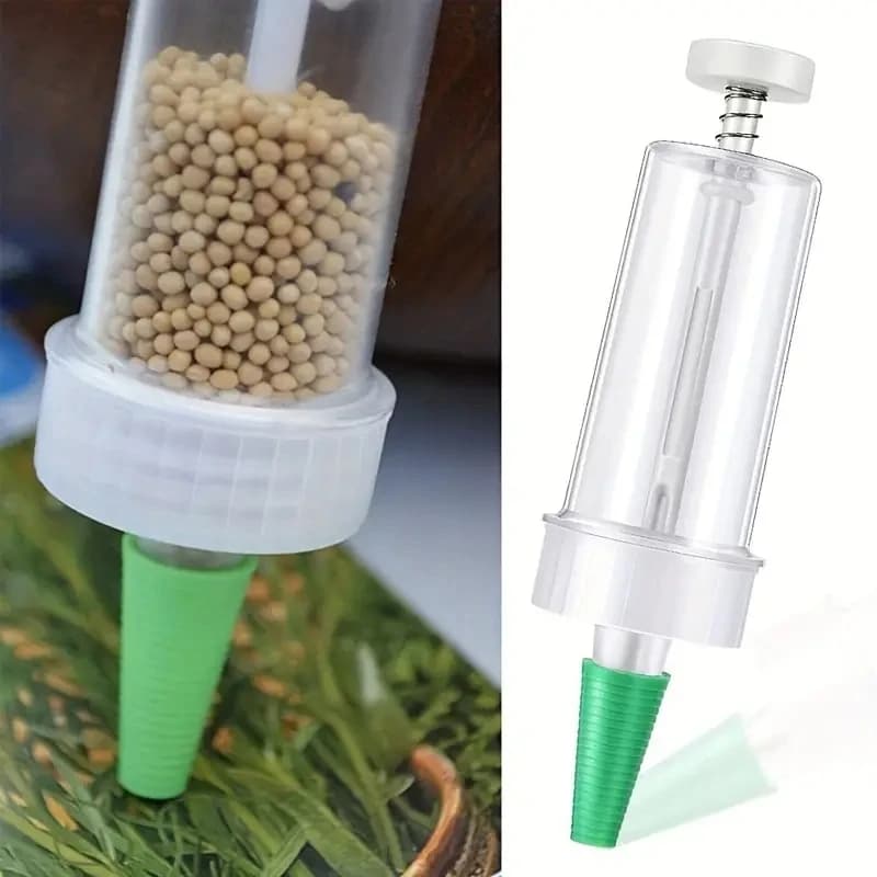 1 Piece Portable Semi Dispenser: mini manual sowing tool for garden bed, flower pot and lawn (precision plant)