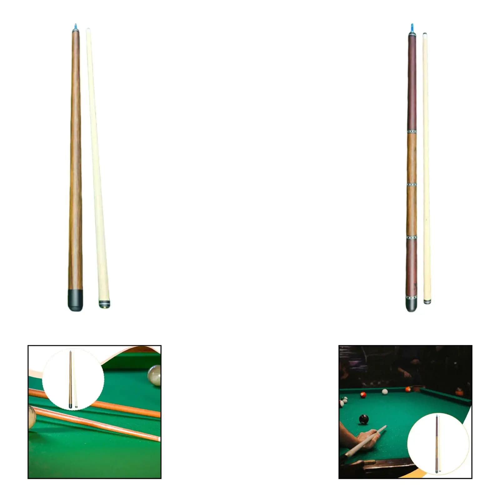 Stecca da Biliardo Professionale in Legno con Struttura Divisibile 1/2 per Principianti, Ideale per Sala Giochi e Tavolo da Biliardo