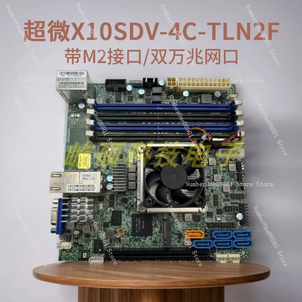 Scheda Madre Server ITX X10SDV-4C-TLN2F Dual 10 Gigabit D1521 1581 per Synology Feiniu NAS Storage, 95% Nuova, OEM Ricondizionata