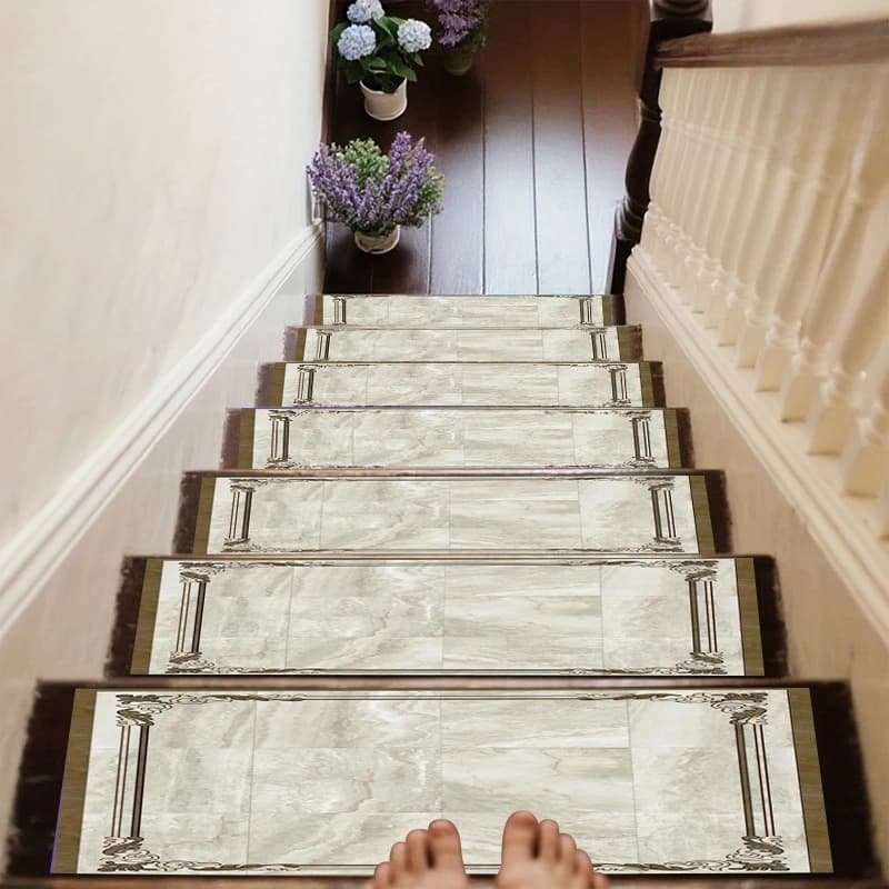 Set di tappetini per scale, tappetino per gradini, tappeto lungo assorbente, decorazione moderna per la casa, cucina, lavanderia, tappeto antiscivolo